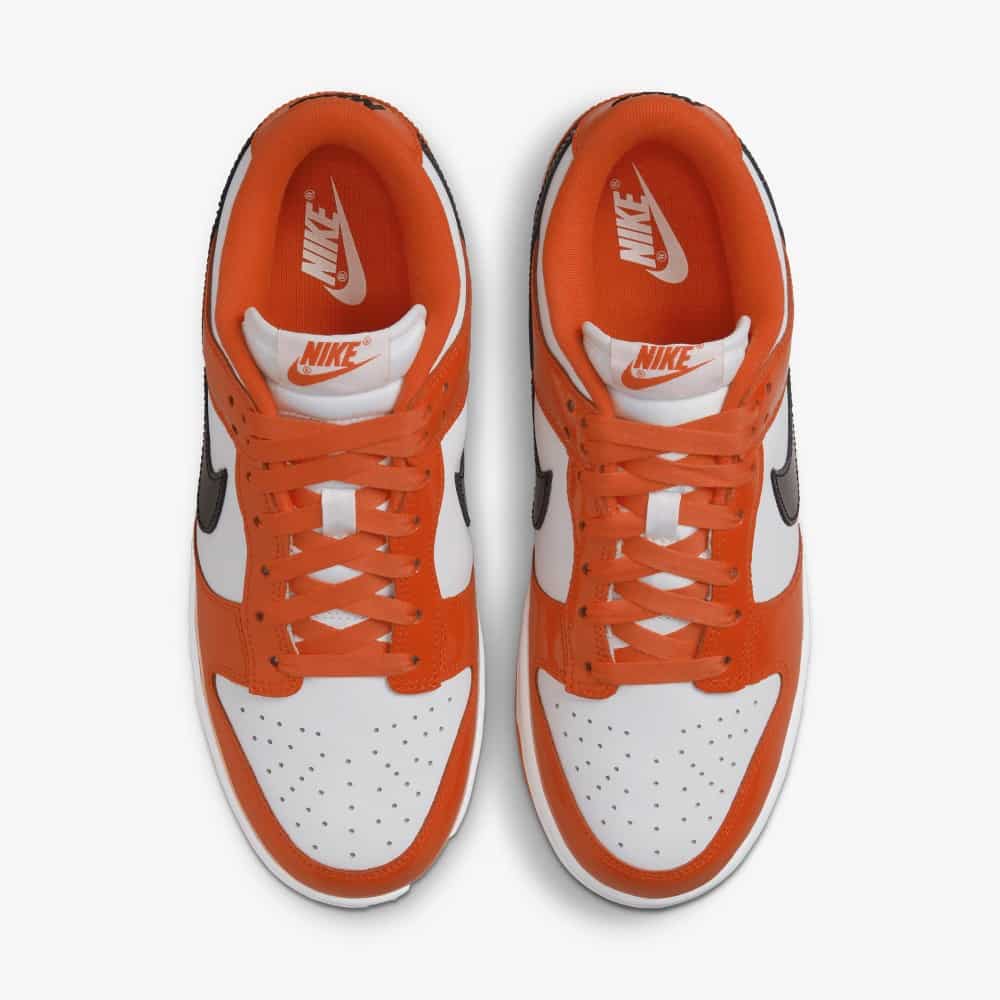 nike dunk low orange patent